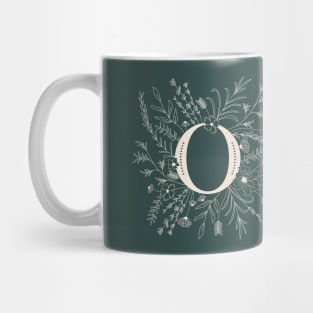 Botanical Letter O (Forest Green) Mug